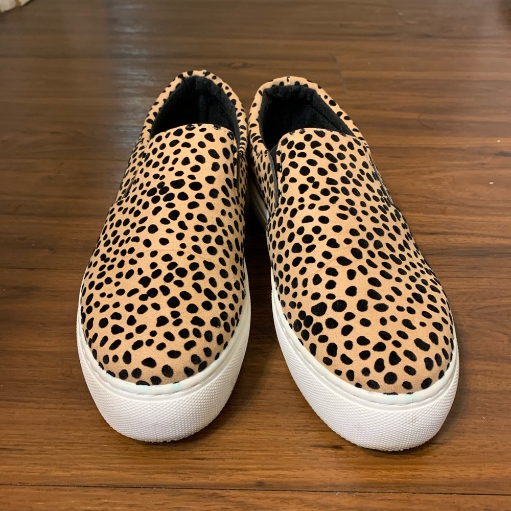 Qupid Leopard Print Platform Sneakers